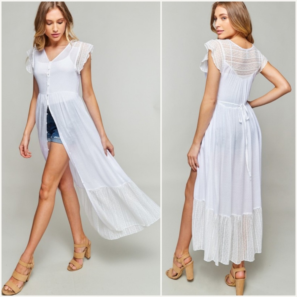 Lace Trim Boho Dress - Picture 1 of 5